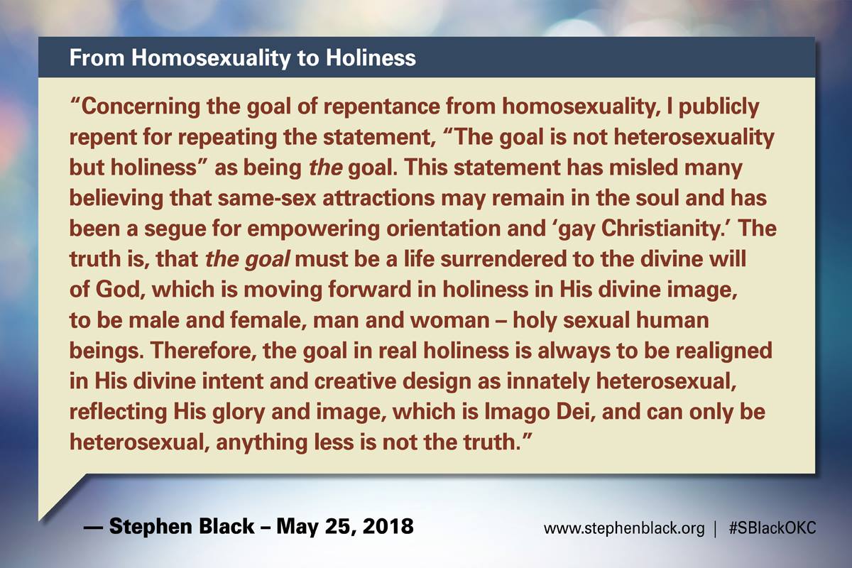 From homosexuality to holiness repentance quote